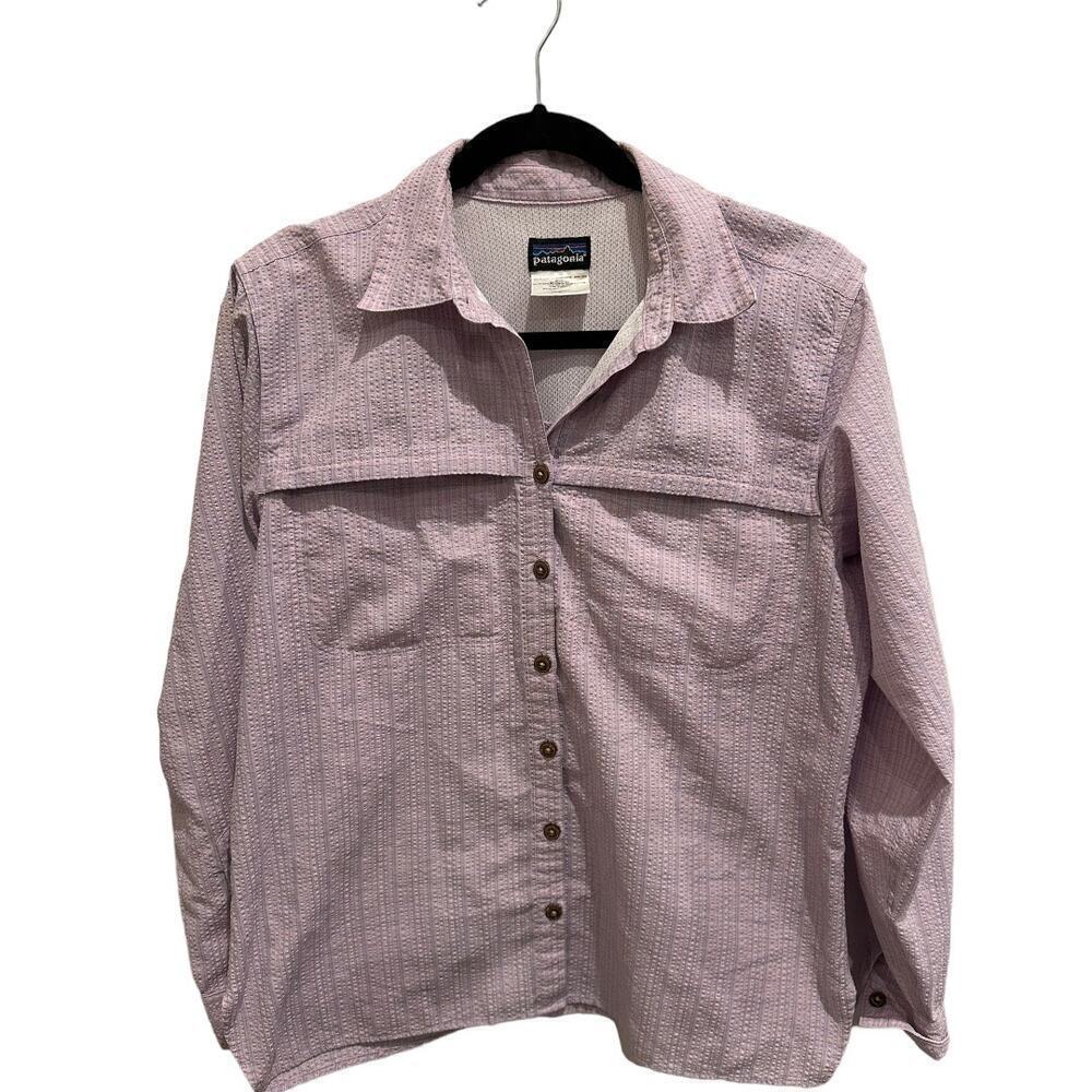 Patagonia Lavender Purple Hiking Shirt Size Small